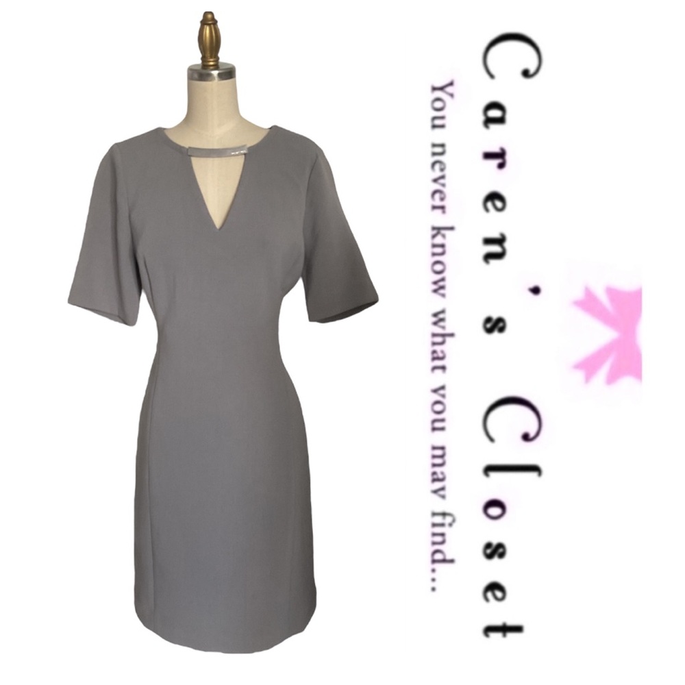 Micheal Kors Dove Gray Sheath Dress - Picture 6 of 10